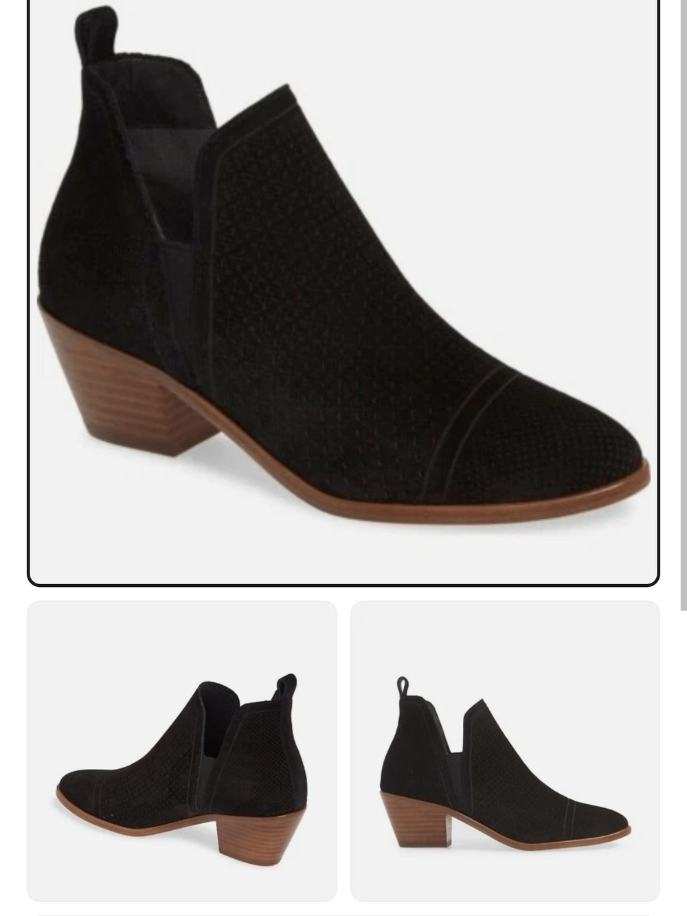 Sigerson Morrison Black Suede Ankle Bootie